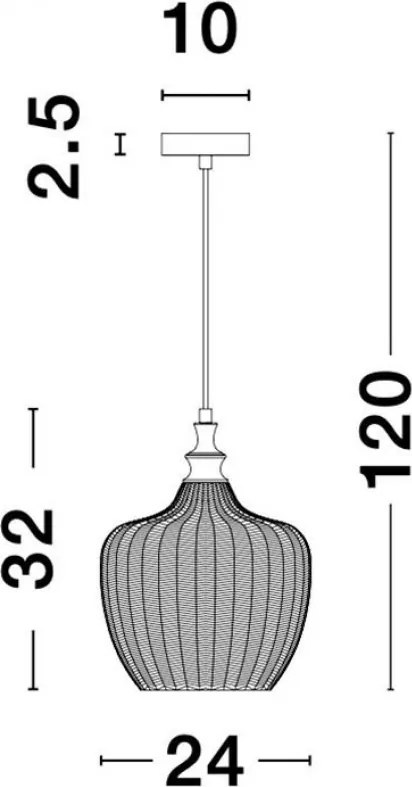 Függeszték Kék LONI NOVA LUCE 9191243