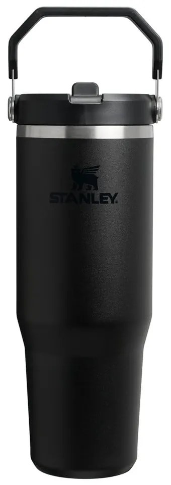 Fekete rozsdamentes acél termosz 890 ml IceFlow™ Flip Straw 2.0 Tumbler Black – Stanley