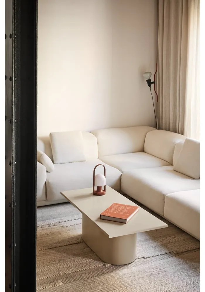 Krémszínű dohányzóasztal 50x111 cm Totem – Teulat