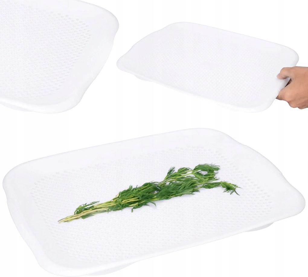 Vágódeszka lefolyó csepegtető 2in1 fehér