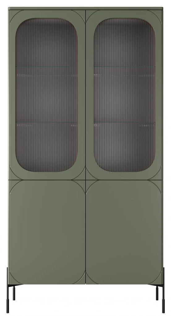 Sonatia vitrin 100 4D - olívazöld