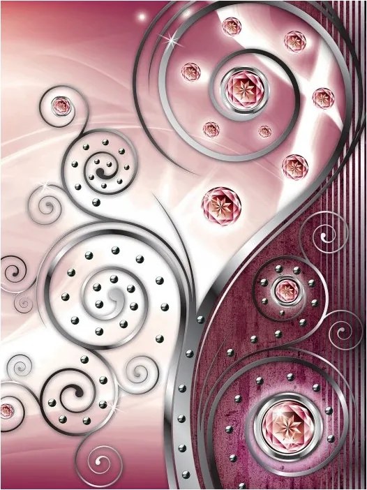 Fotótapéta Fém vinil kristályok minták 184x254 +ragasztó