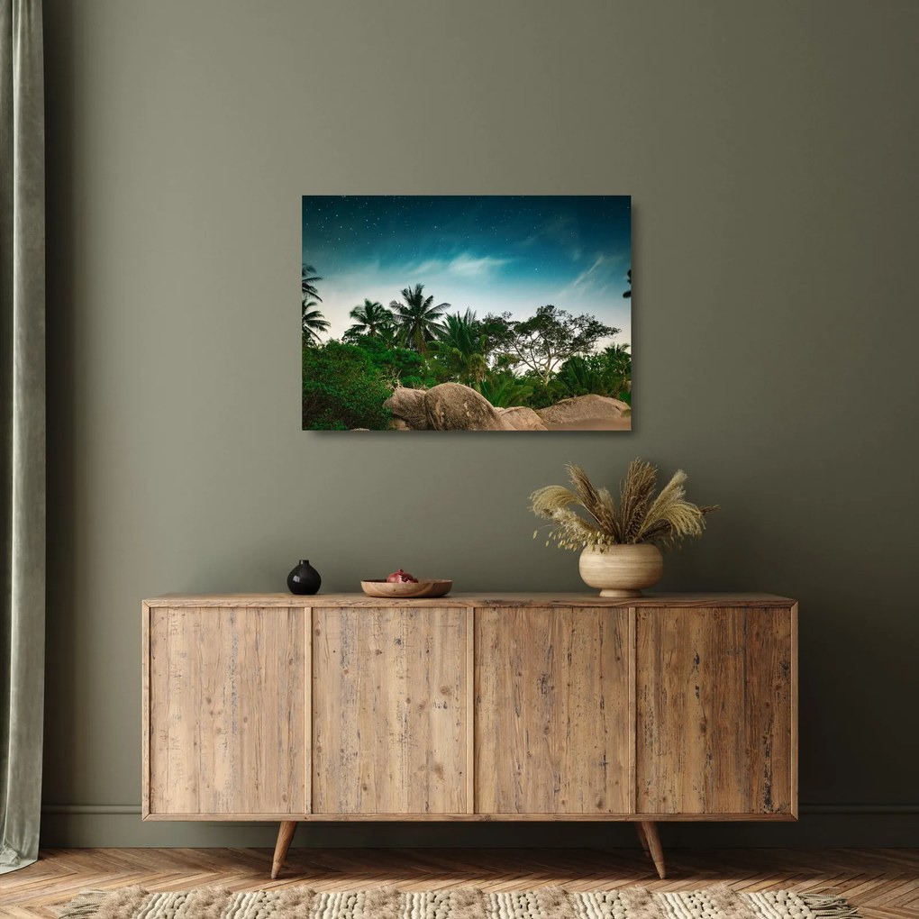 Kép - pálmafák (üvegen) (70x50 cm)