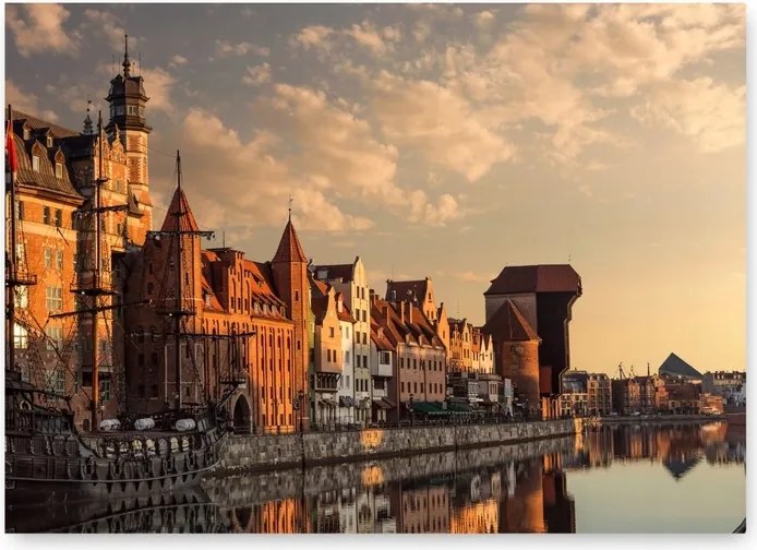 Gdańsk panoráma poszter A2 59,4x42cm ég tenger kép #371