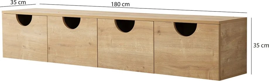 Four TV-állvány, zafír tölgy, 180 cm