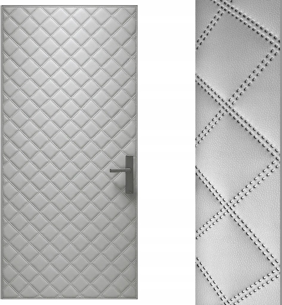 Szürke 115x215 Ajtókárpit Beltéri ajtó kárpitozás Hangszigetelés