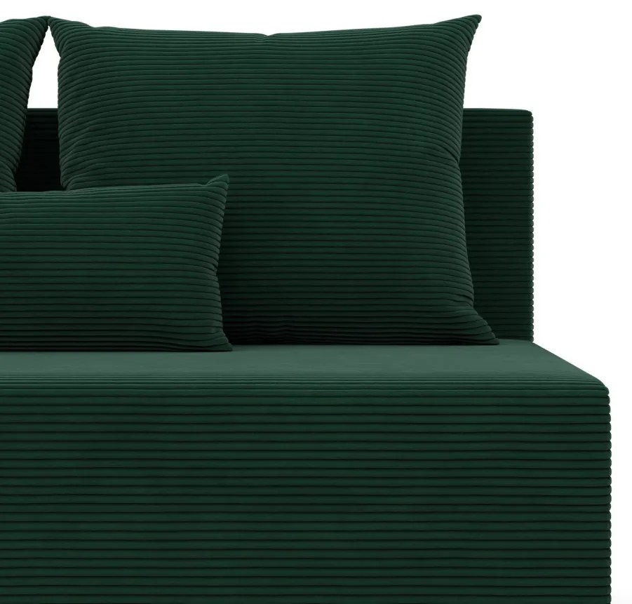 Nobu kanapé, kordbársony, zöld