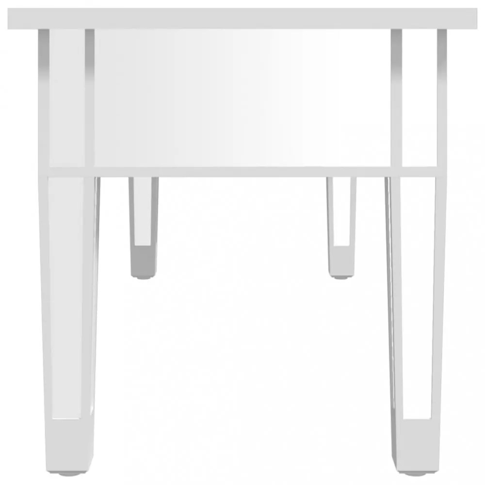 tükrös szerelt fa és üveg dohányzóasztal 106 x 45 x 45 cm