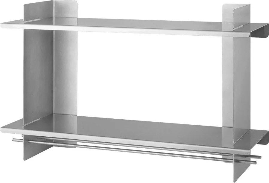 Ezüstszínű többszintes fém fali polc 70 cm Tivo – noo.ma