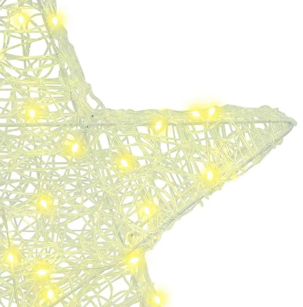 3D Csillag 50 LED-del Meleg fehér 55 x 53.5 x 10 cm Akril