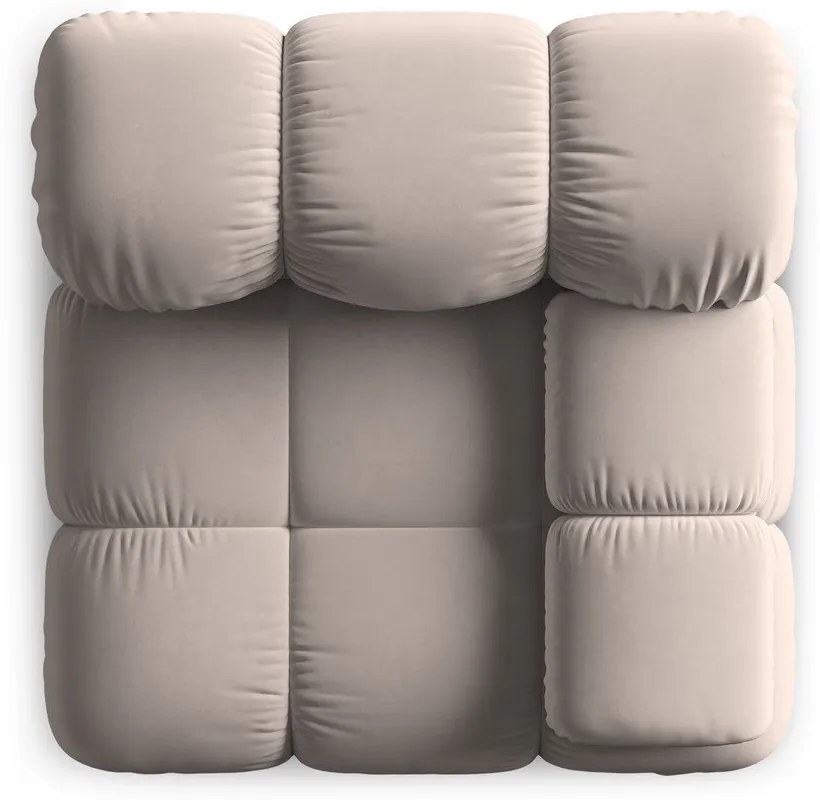 Világosbarna bársony kanapé modul (jobb oldali) Bellis – Micadoni