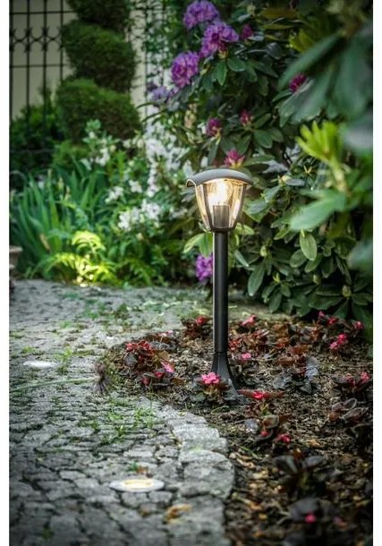 Lámpa Kerti lámpatest MARINA-P, E7, MAX. 20W, IP54, AC220-240V, 50-60Hz, oszlop, fekete