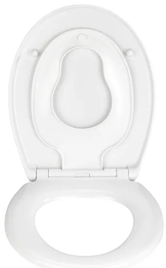 WENKO 22973100 - WC-ülőke DELOS 44,5 x 37,5 cm, fehér/ezüst