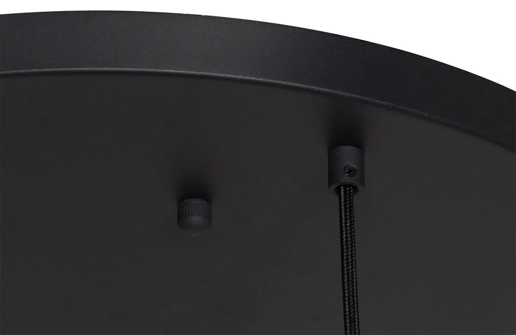 Art Deco lógólámpa fekete füstüveggel, kerek, 7 lámpás - Sandra