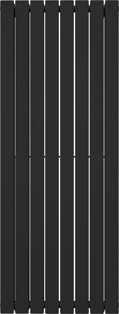 Dekorációs radiátor függőleges dupla 1600x624 fekete alsó középső