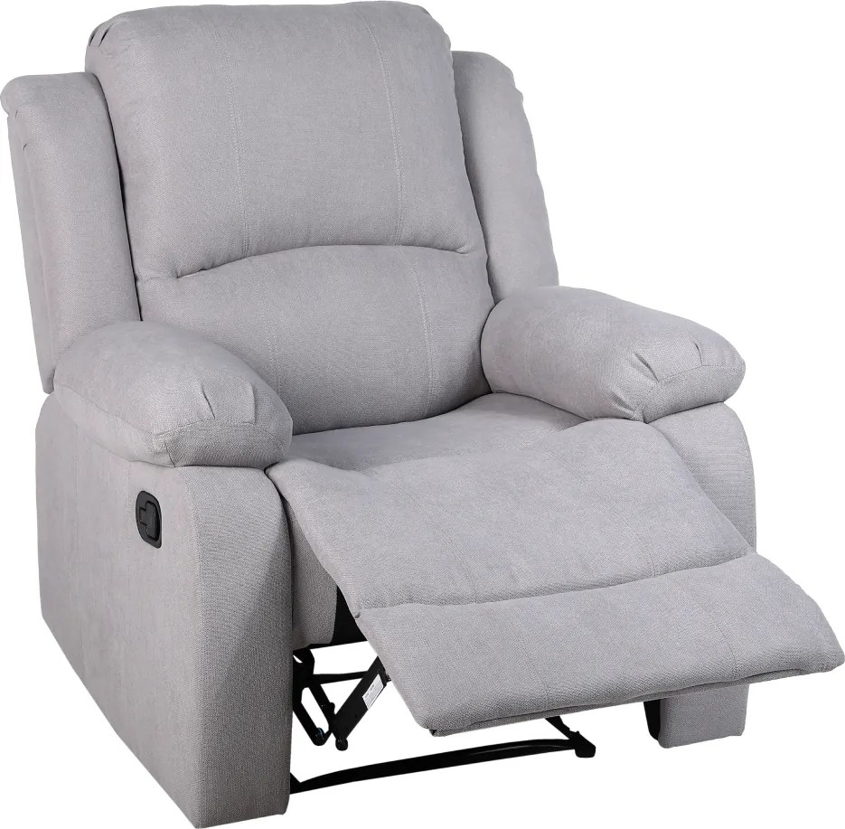 Pihentető fekvőszék, világos szürke szövet, ASKOY NEW