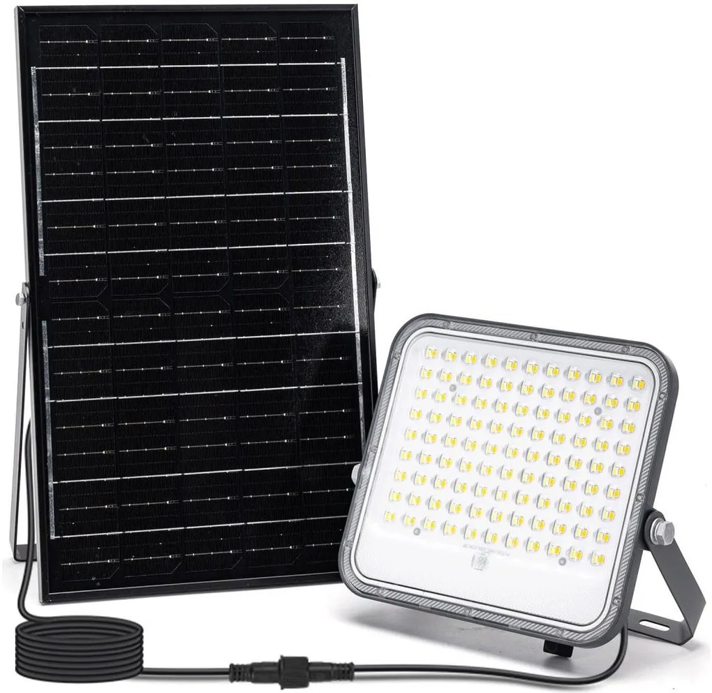Aigostar - LED állítható fényerejű napelemes reflektor 150W, 3,4V, IP66 + DO
