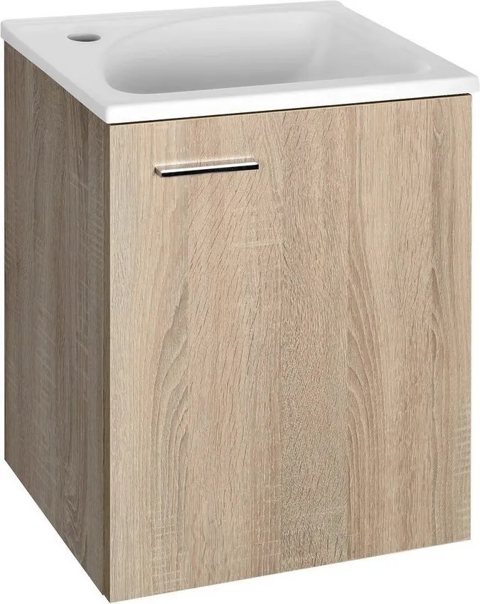 Aqualine Aqualine, ZOJA / KERAMIA FRESH mosdó szekrény 40x50x32cm, platina tölgy, 51048DP