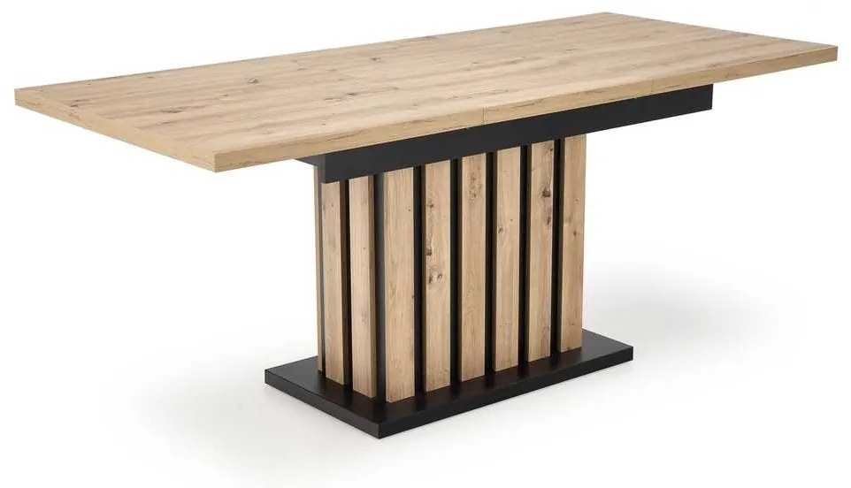 Lamello étkezőasztal 160 cm, artisan tölgy / fekete
