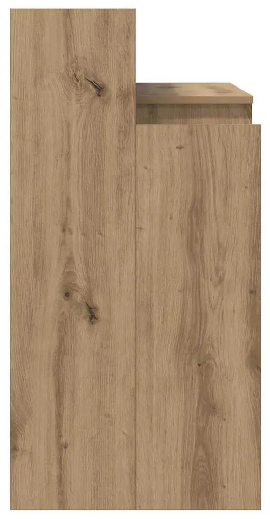 Asztal asztali lámpákkal kézműves tölgy 97 x 45 x 90 cm Faanyag