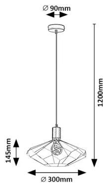 Rabalux 72241 - Csillár zsinóron FRAN 1xE27/40W/230V
