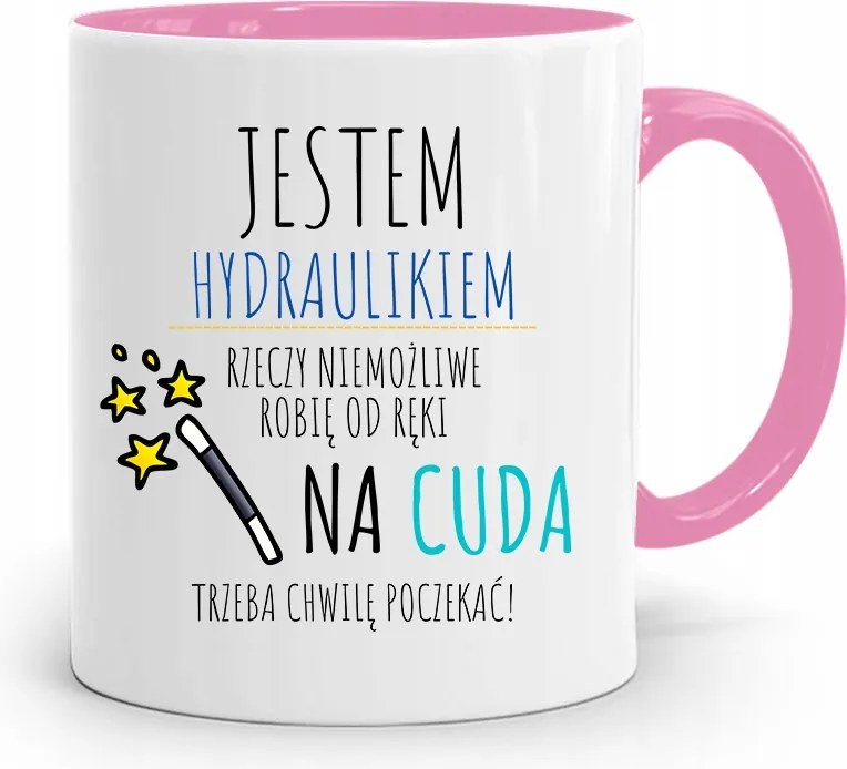 Rózsaszín Bögre Ajándék Vízvezeték Szerelőnek Nyomtatott Fényképpel