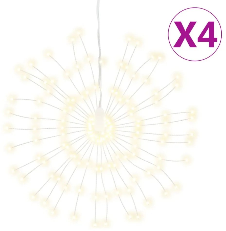 4 db karácsonyi meleg fehér csillagfény 140 db LED 17 cm