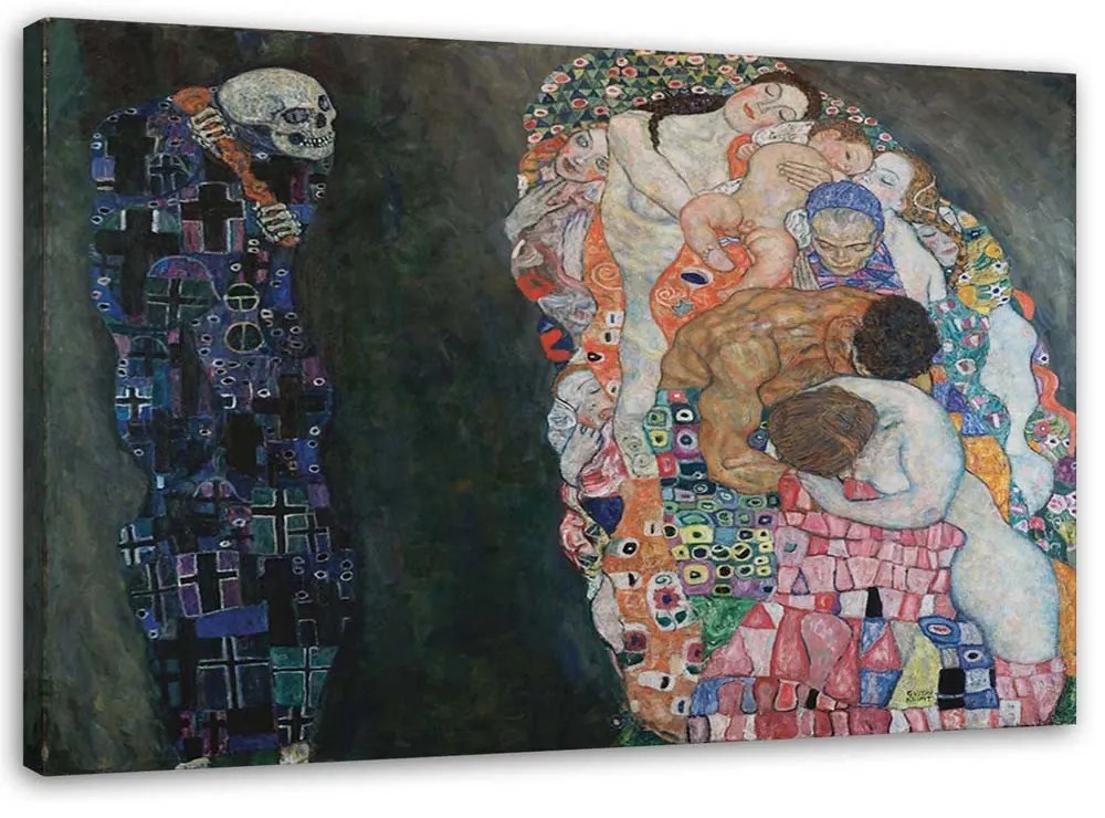 Gario Vászonkép Élet és halál - Gustav Klimt, reprodukció Méret: 90 x 60 cm