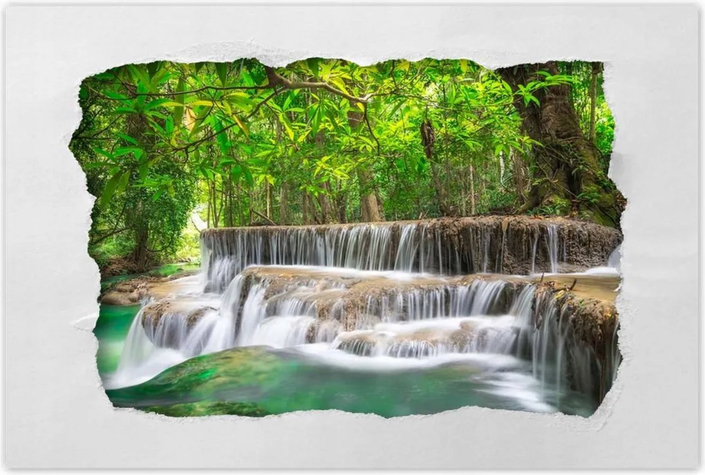 Poszterek 90x60 Vízesés Kaszkád Ázsia