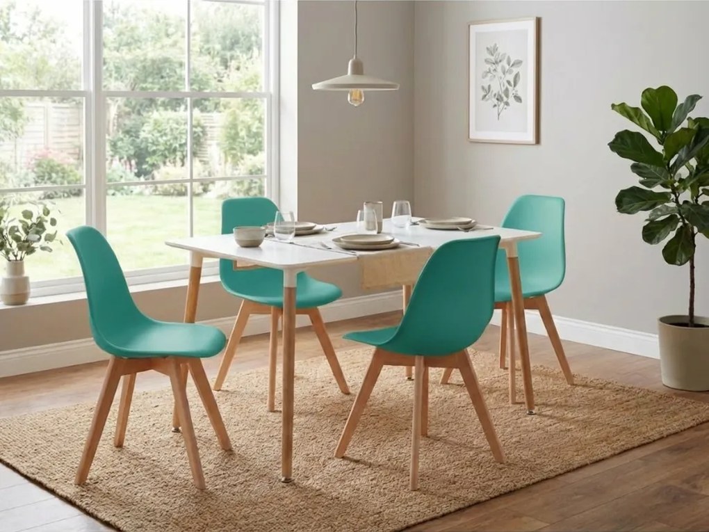 Zöld KITO szék bükkfa lábakkal