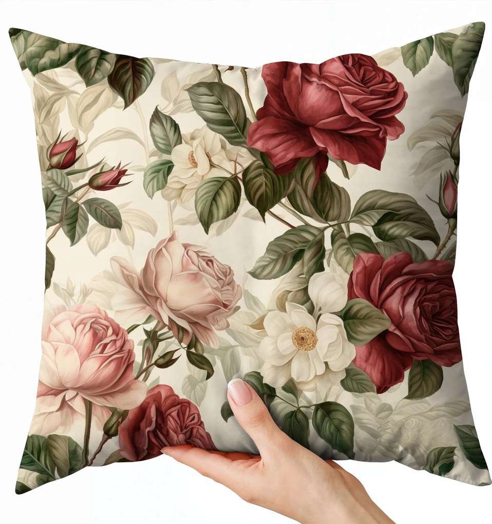 Párnahuzat 40x40 dekoratív boglárka mintás párnahuzat virágos