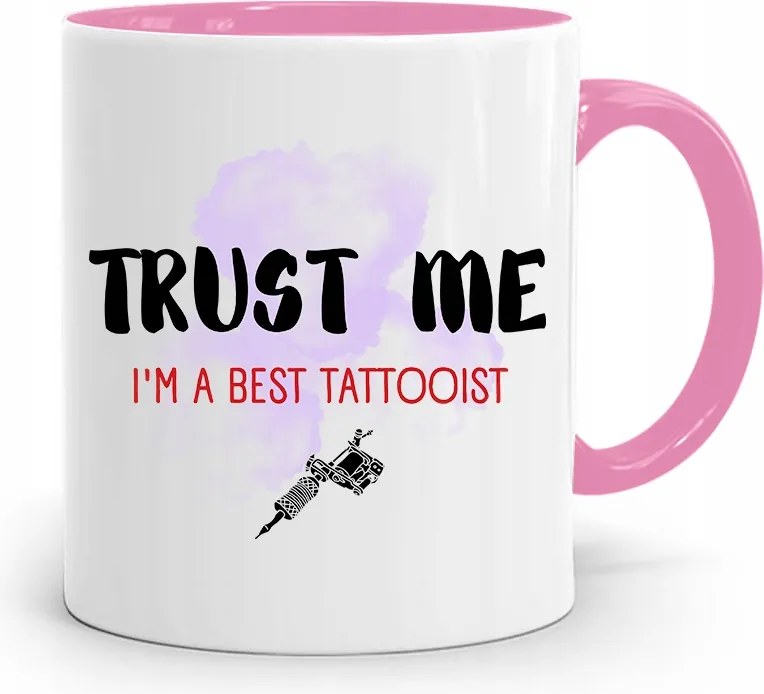 Tetoválóművésznek Tetováló Bögre Rózsaszín Ajándék fényképes nyomtatással