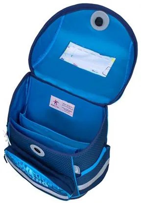 Iskolatáska, mágneszárral, BELMIL Compact Racing Blue Neon, versenyautó (BL40541AG12F)