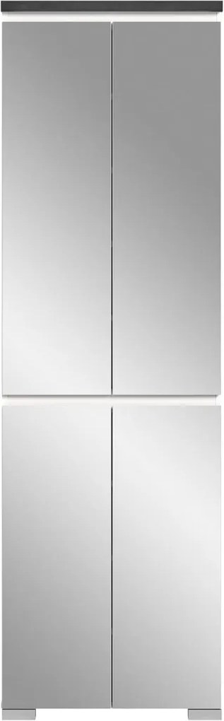 Shoelove 4 oldalajtós tükrös cipősszekrény fehér-szürke