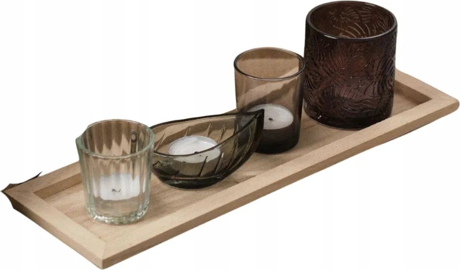 Fából Készült Tálca Természetes Téglalap Alakú