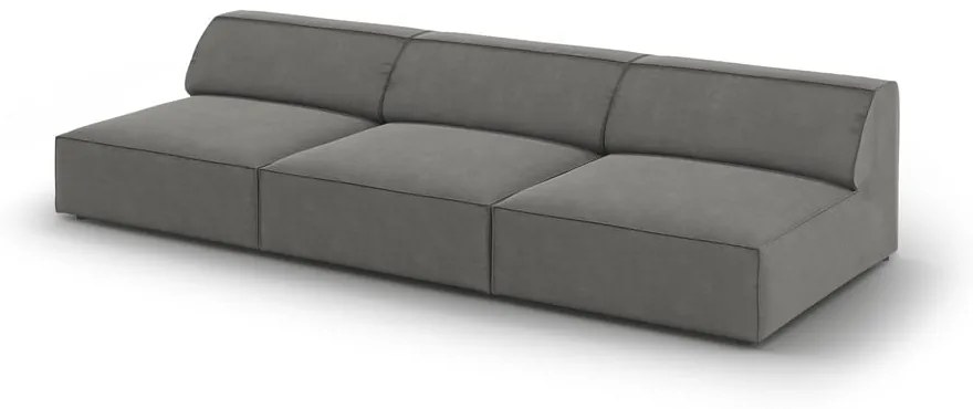 Szürke bársony kanapé 240 cm Jodie – Micadoni Home