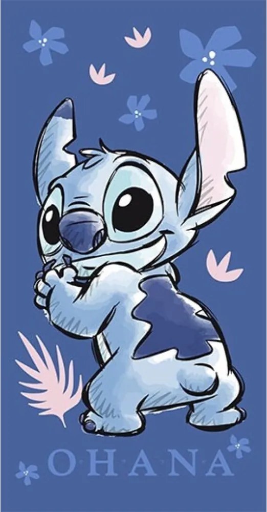 Disney Lilo és Stitch, A csillagkutya Ohana fürdőlepedő, strand törölköző 70x140cm (Fast Dry)