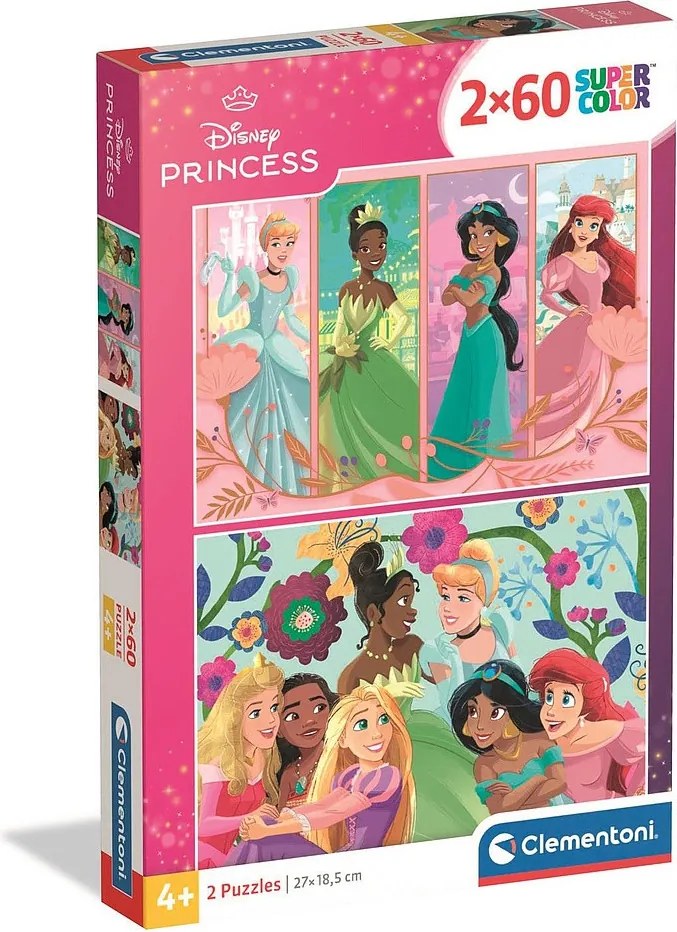 Disney Hercegnők Garden Party 2x60 db-os puzzle Clementoni
