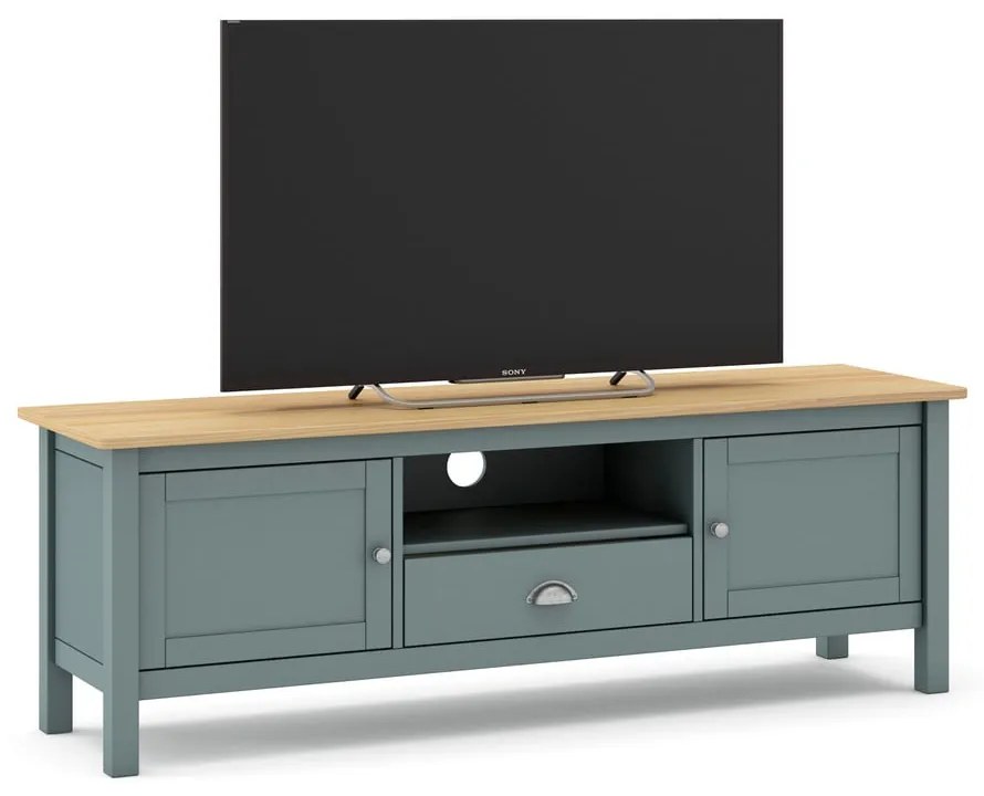 Szürkészöld borovi fenyő TV-állvány 158x53x40 cm Misti – Marckeric