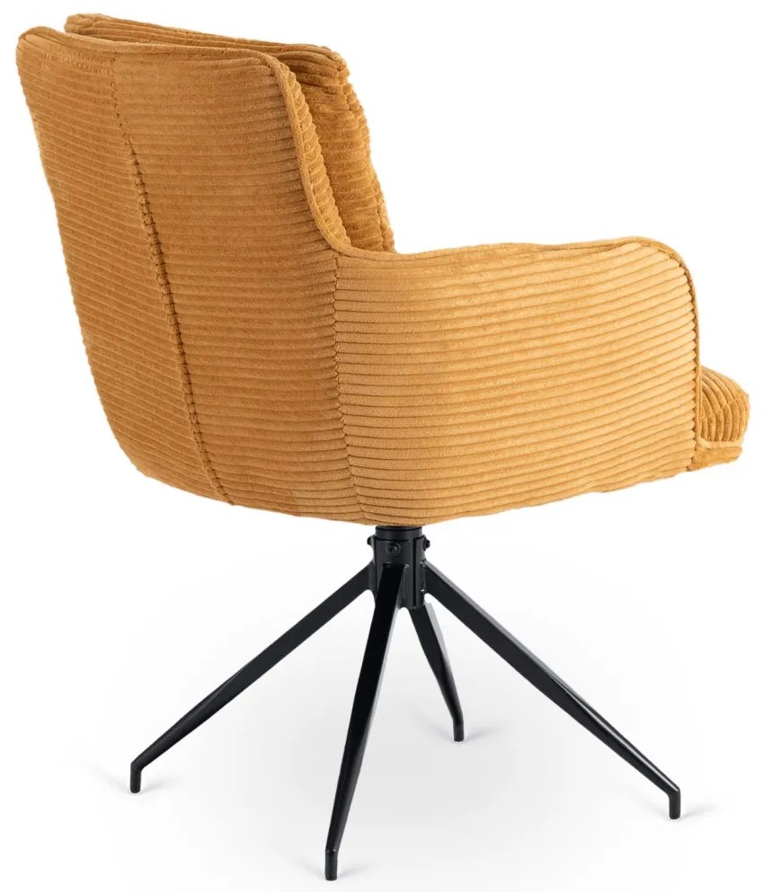 Forgó Étkező/Tárgyaló Fotel Mustár Színben.