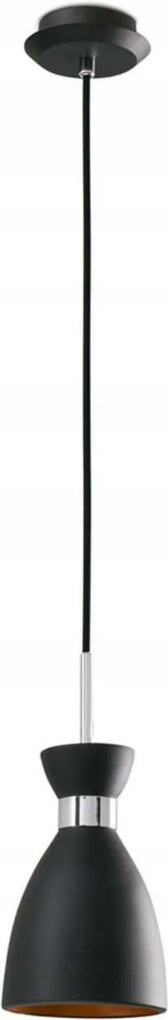 Faro Retro függeszték, fekete és réz, 1xE14, 160 cm hosszú