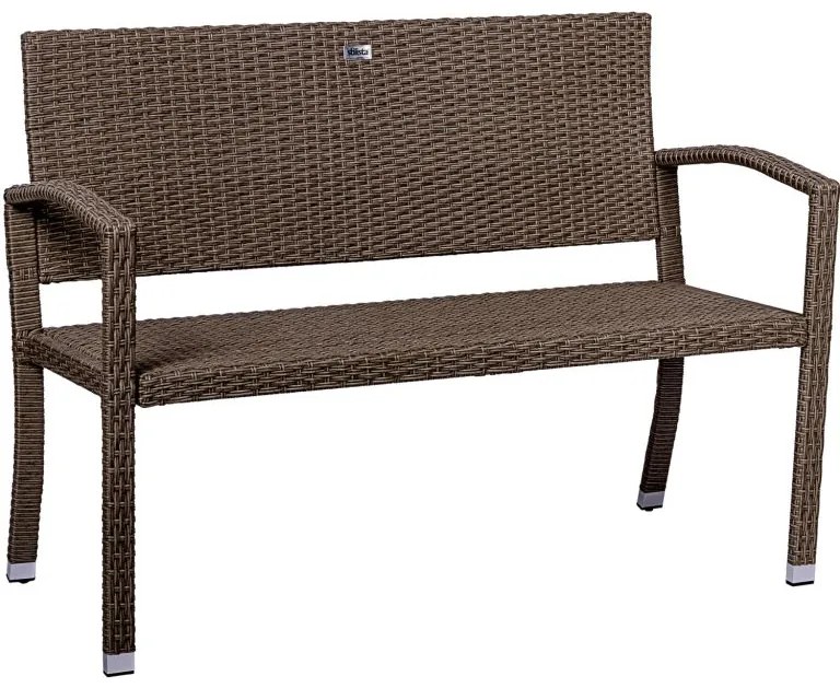 STILISTA Kerti polyrattan pad 122 x 52 cm krém