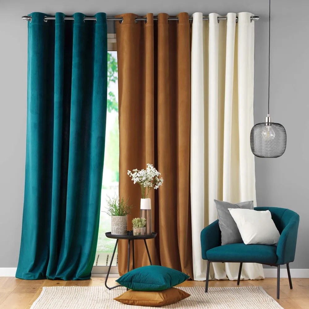 Barna kordbársony függöny 140x260 cm Casual – douceur d'intérieur