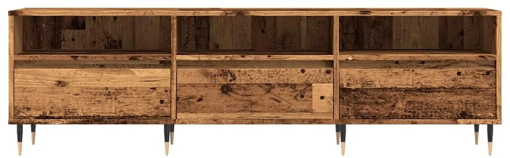 antik fa színű szerelt fa TV-szekrény 150 x 30 x 44,5 cm