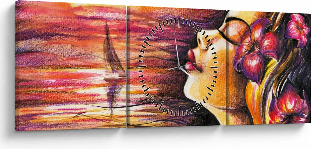 Kép - Nyári emlékek (órával) (90x30 cm)