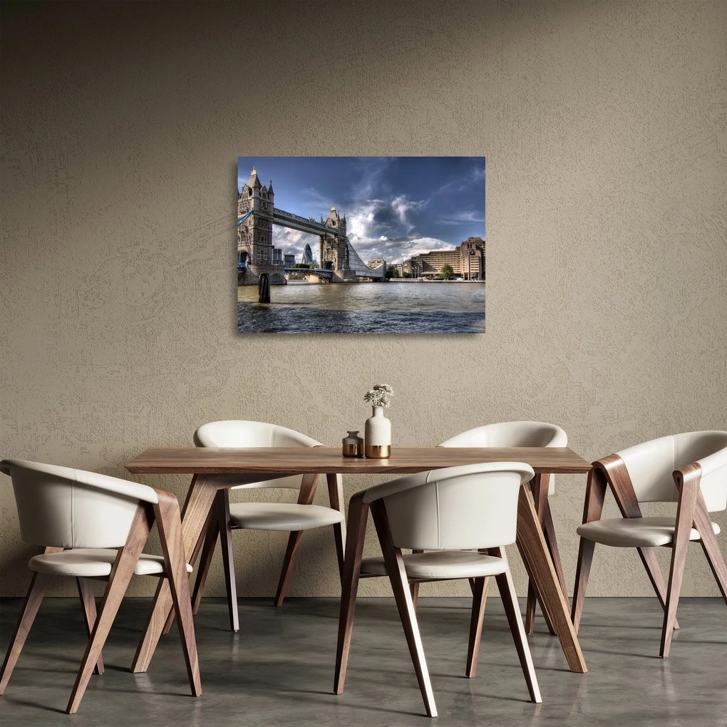 Üveg kép - Tower Bridge Londonban (70x50 cm)