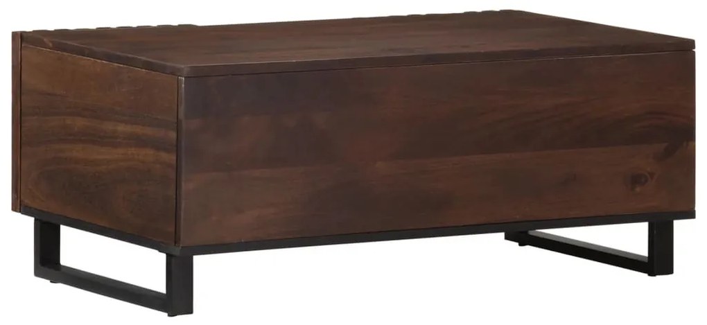 Barna tömör mangófa dohányzóasztal 100 x 55 x 40 cm