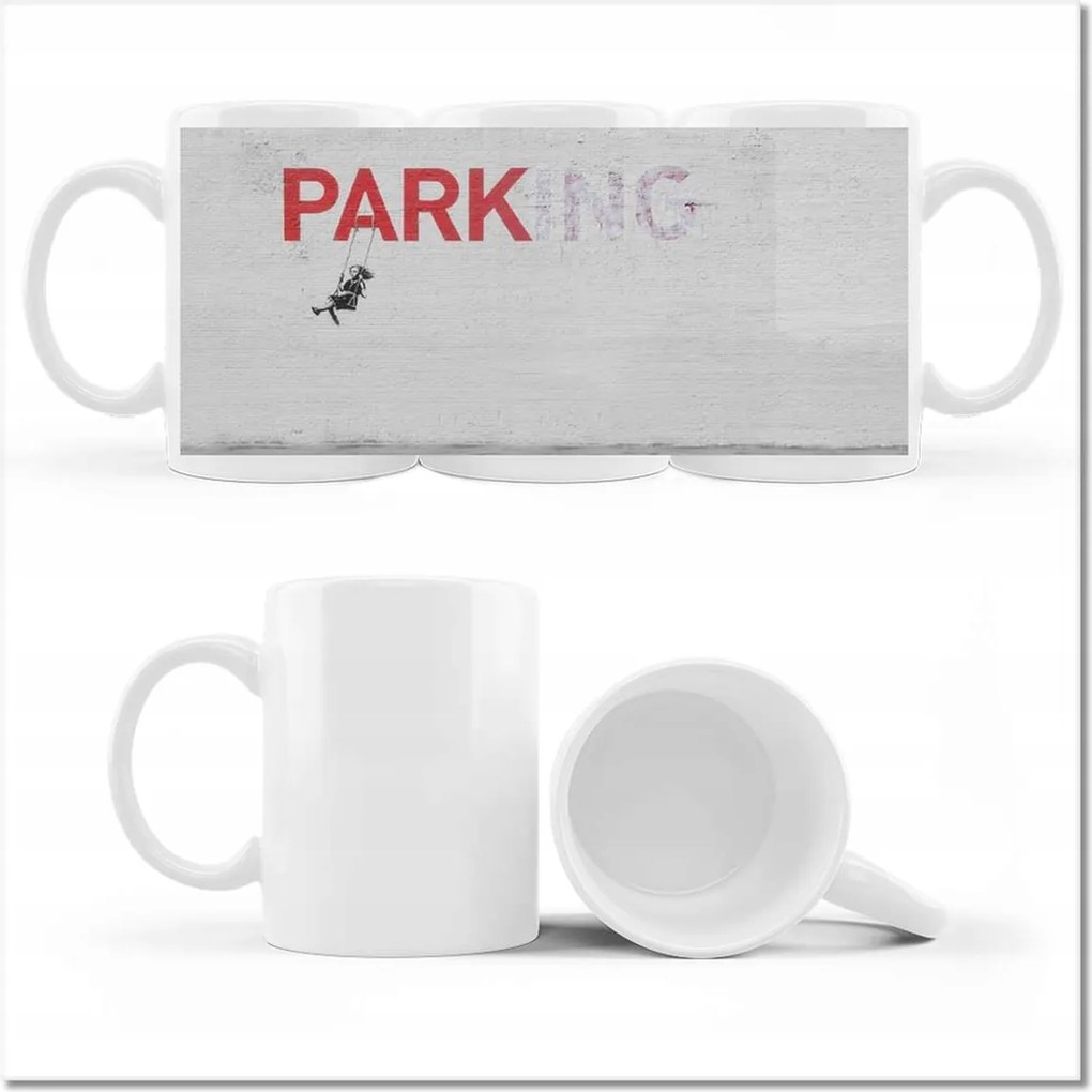 Banksy Parkoló fényképes bögre