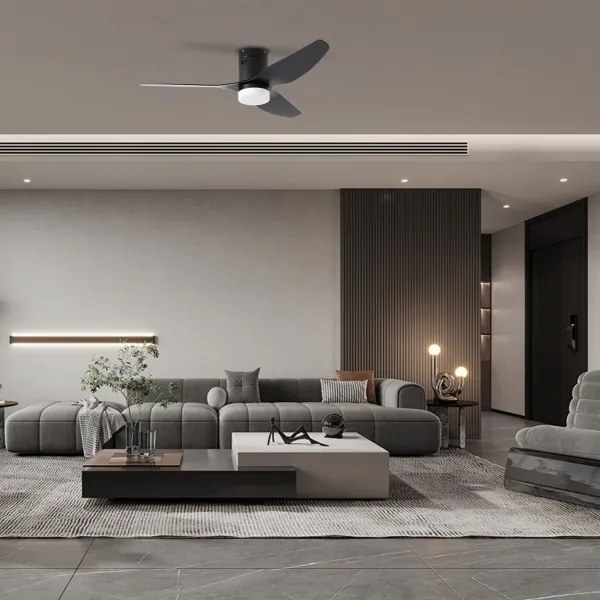 ZEVENTI - LED mennyezeti ventilátor PADUA LED/18W/230V Wi-Fi Tuya fekete + távirányító