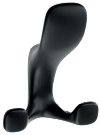 Fogas fém, Toledo A0, matt fekete, kalaptartós dupla